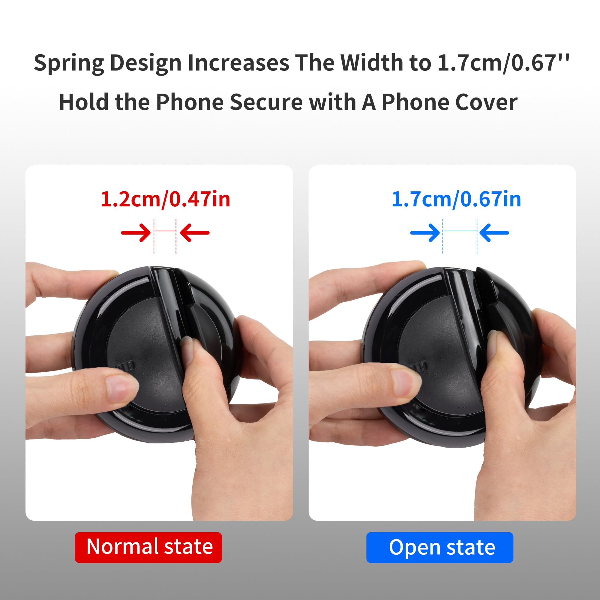 2-in-1 Car Dashboard Anti-Slip Mat with 360° Rotating Phone Holder – Holds Phone, Sunglasses & Keys, Spring-Clamp Grip, Non-Slip Silicone, Universal Fit (Grey- Silver) - Image 4