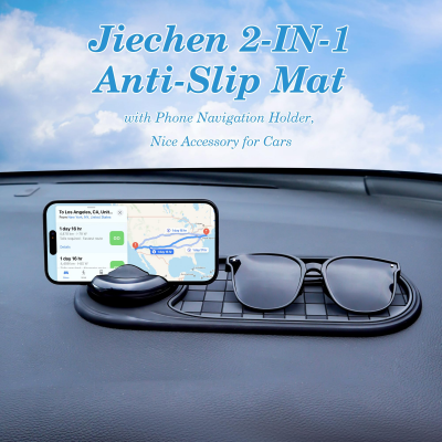2-in-1 Car Dashboard Anti-Slip Mat with 360° Rotating Phone Holder – Holds Phone, Sunglasses & Keys, Spring-Clamp Grip, Non-Slip Silicone, Universal Fit (Brown- Black) - Image 8