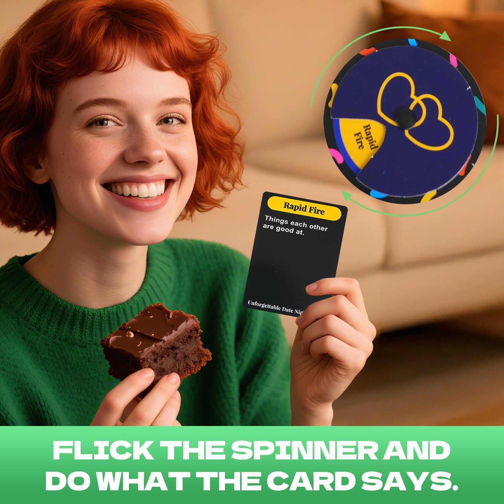Unforgettable Date Night Game – 300-Card Couple Card Game with Spinner for Romance, Laughter & Connection | Other Fun Games Available In-Store - Image 6