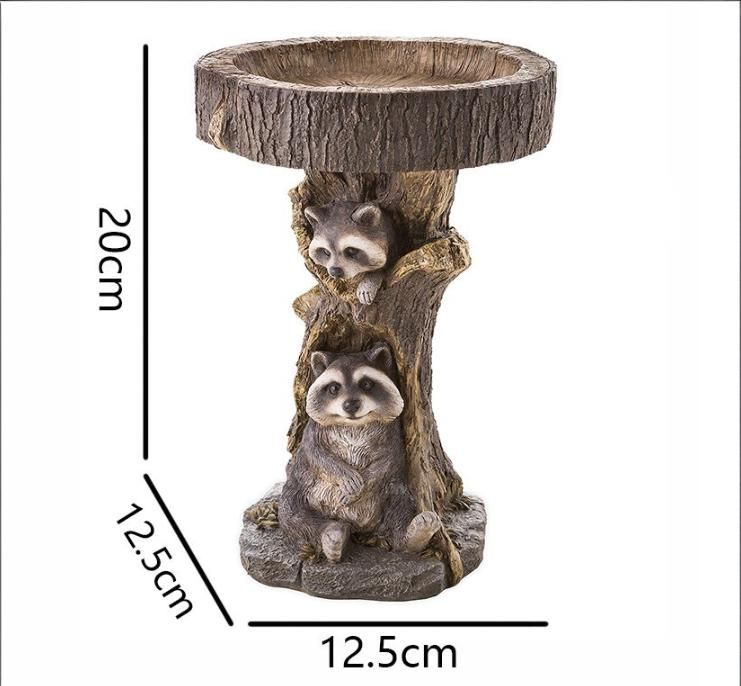 Resin Bird Bath Statue for Garden, Outdoor Decorative Bird Feeder & Water Fountain, Whimsical Yard Sculpture for Patio & Lawn(Chicken) - Image 7