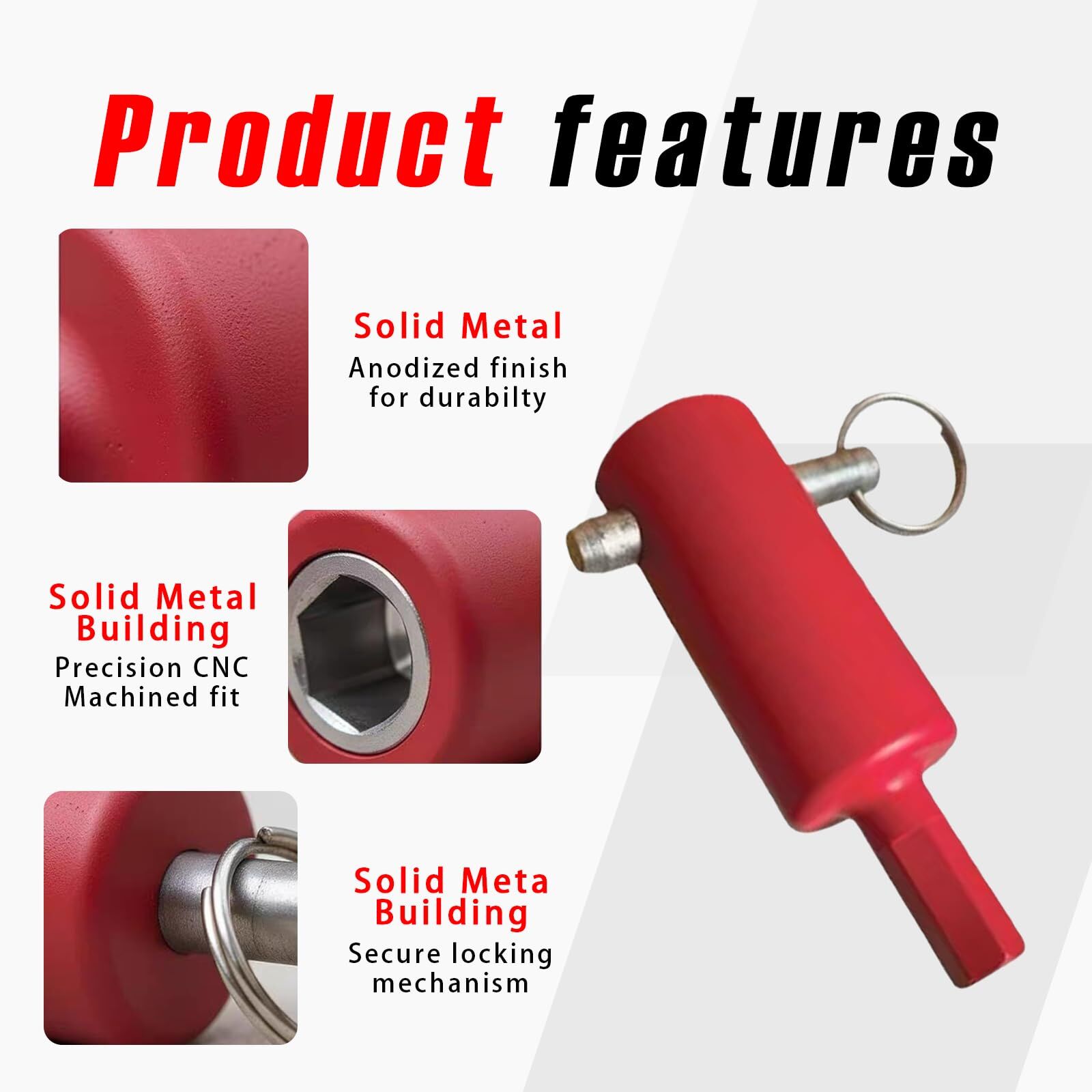 Stop Hand Cranking! Trailer Jack Drill Adapter - Effortless Electric Lift for Standard & Universal Trailer Jacks, Perfect for RV & Boat Trailers (Red) - Image 4