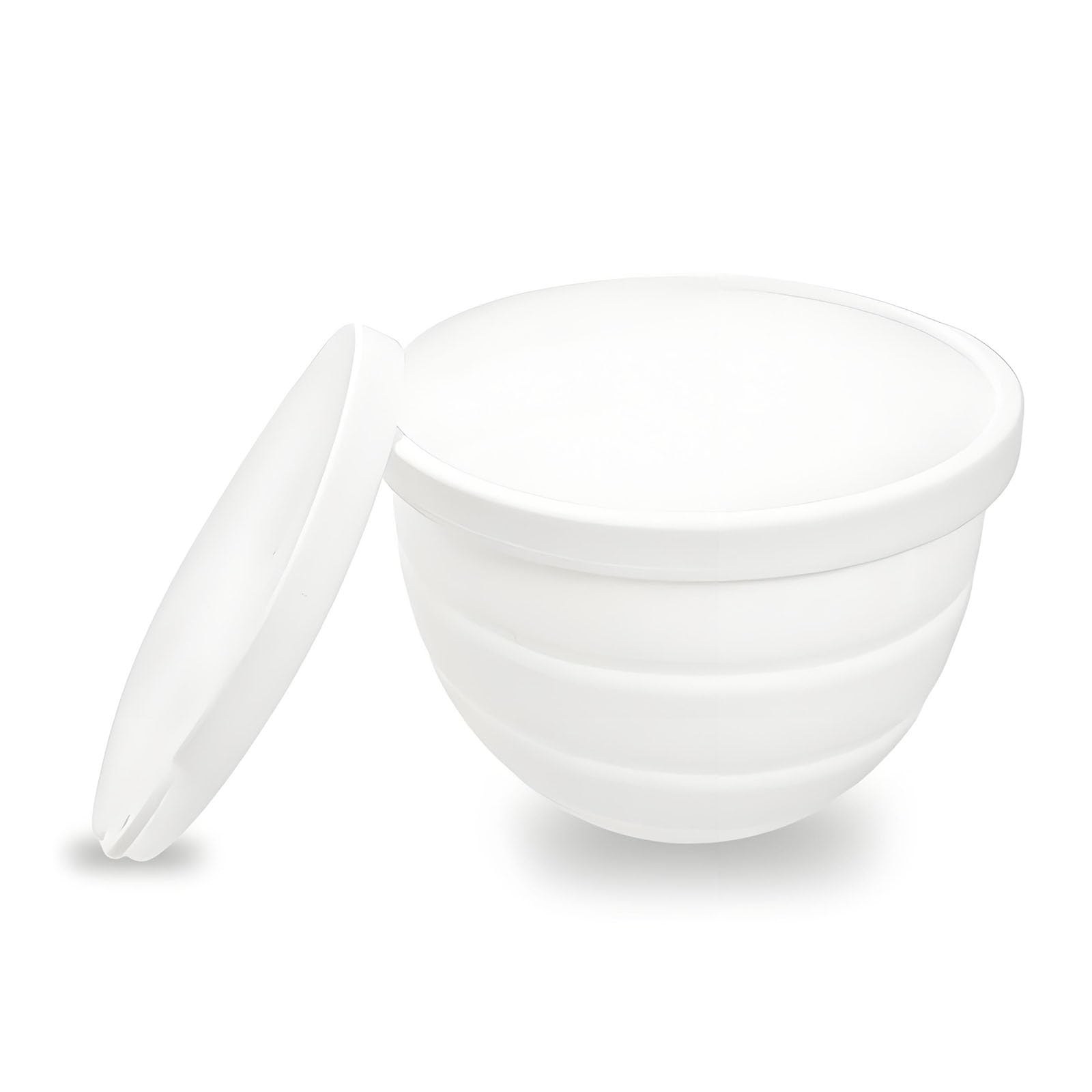 Silicone Bowl Liner for 4.5–5-Quart Stand Mixer – Food-Grade, Collapsible, Non-Stick Replacement Inner Bowl with Lid, Dishwasher Safe, Oven & Fridge Ready (White) - Image 1
