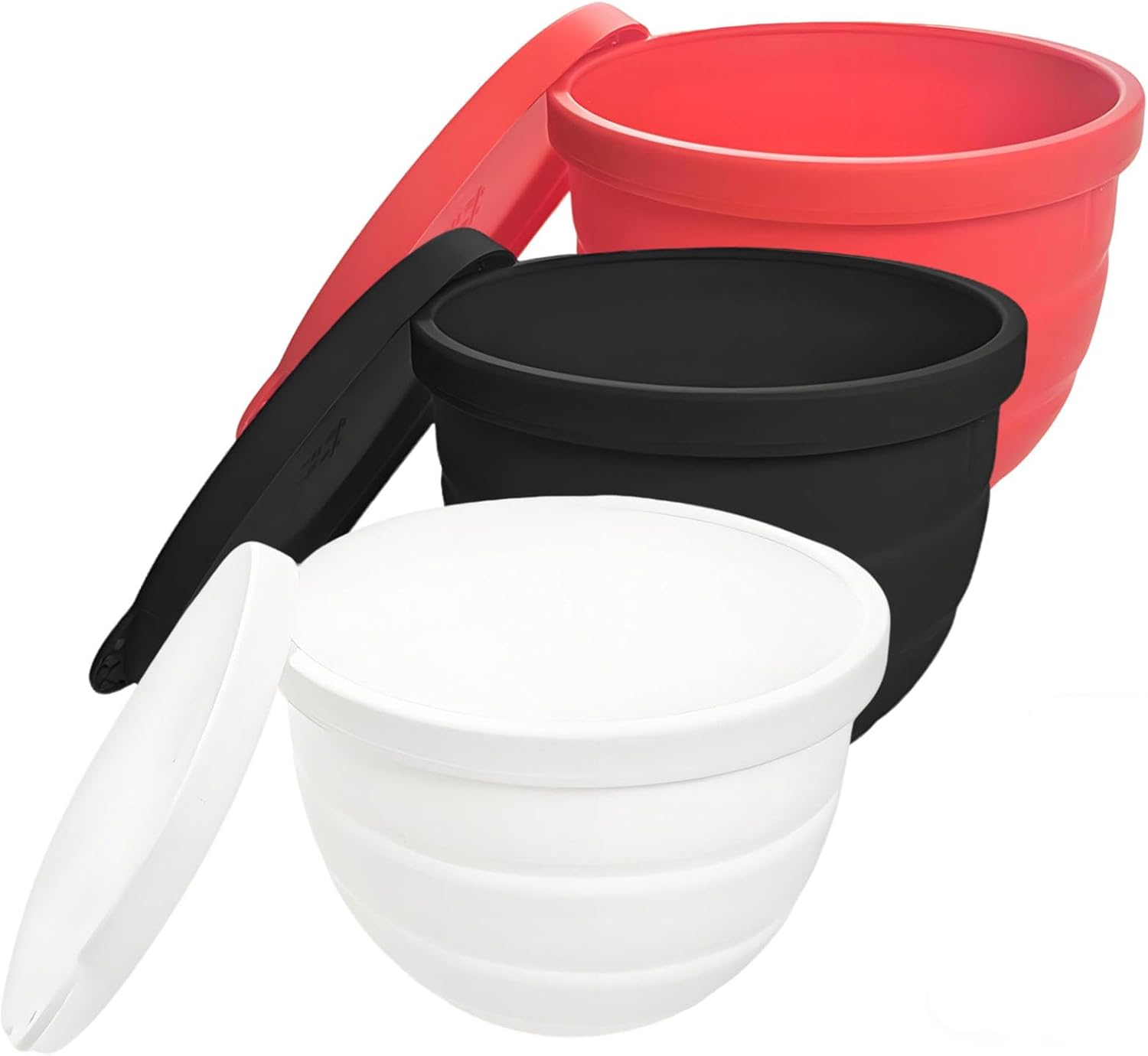 Silicone Bowl Liner for 4.5–5-Quart Stand Mixer – Food-Grade, Collapsible, Non-Stick Replacement Inner Bowl with Lid, Dishwasher Safe, Oven & Fridge Ready (3Pcs) - Image 1