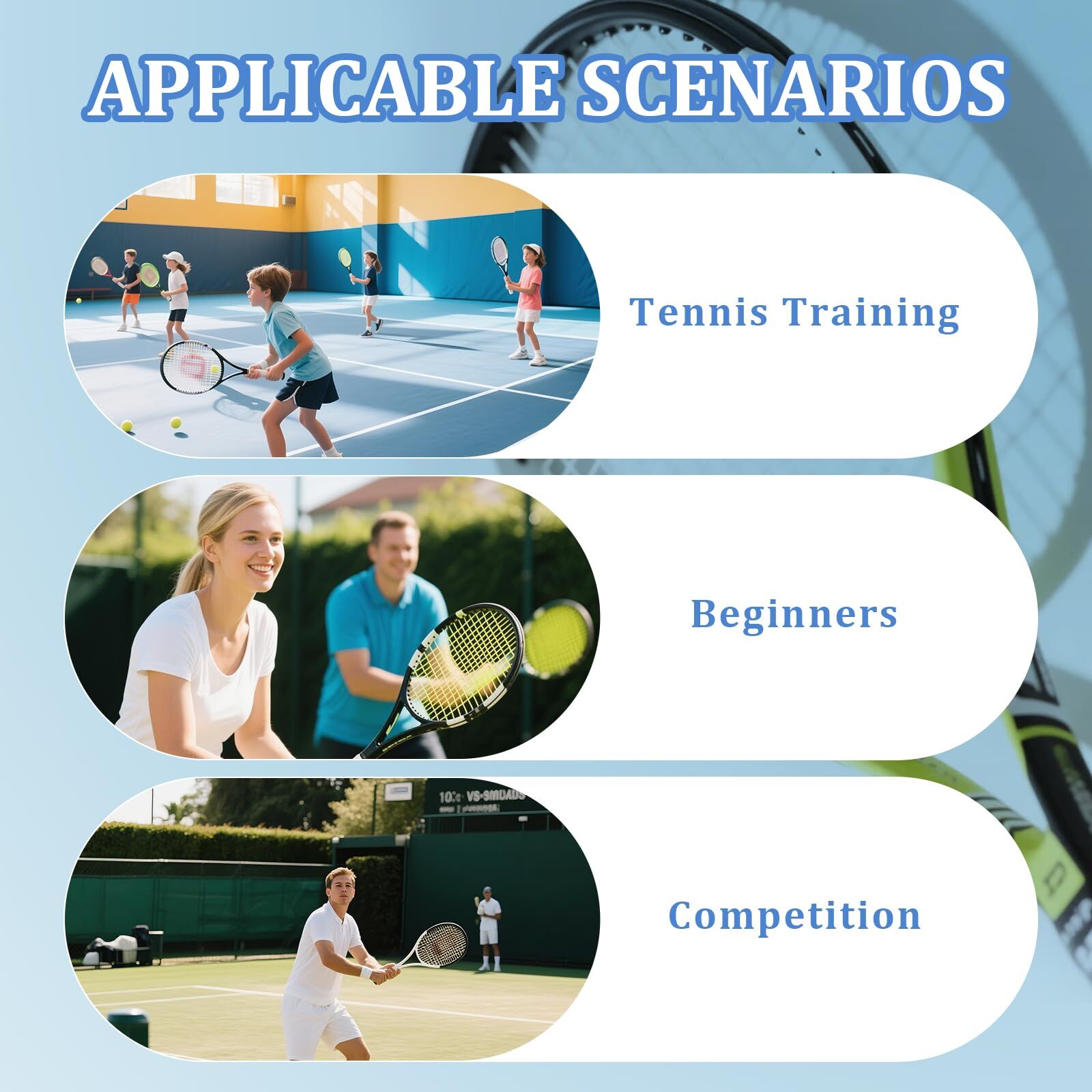 Tennis Racket Scorekeeper 2-Pack in Black – Dual Portable Score Trackers for Points, Games & Sets | Other Colours Available In-Store - Image 4