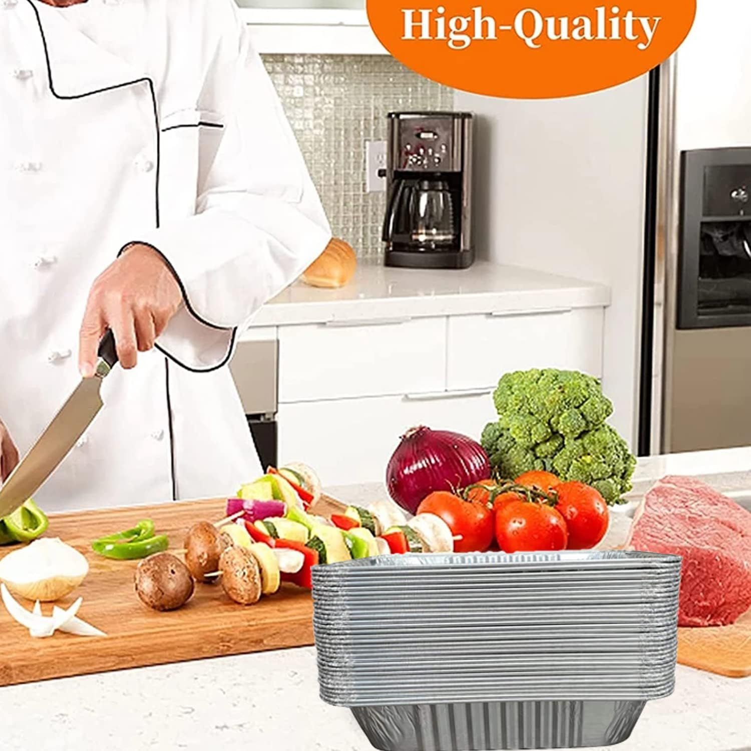 10 Pack Heavy-Duty Disposable Aluminum Foil Pans for Baking, Grilling & Catering – Extra Thick Rectangular Trays for Oven, BBQ & Steam Table Use (Silver) - Image 6