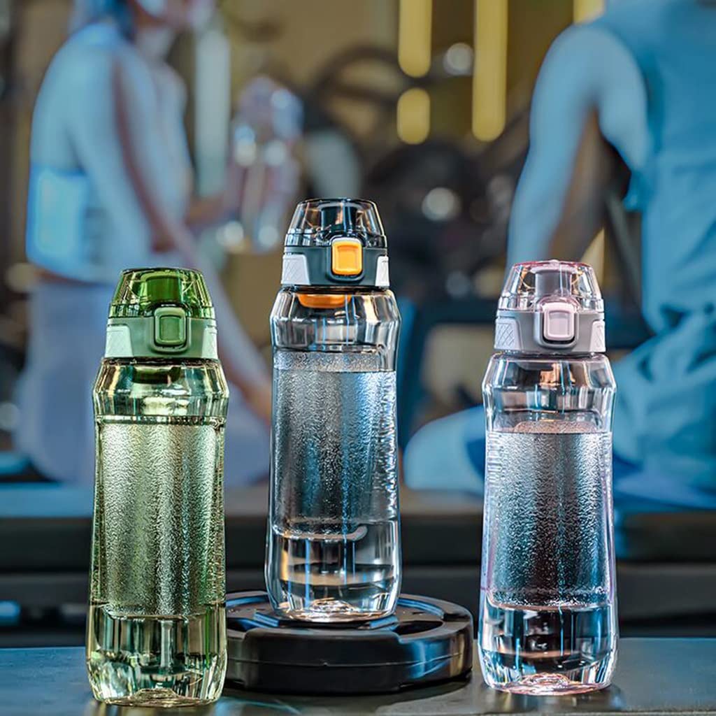 Portable Sport Water Bottle with Handle – Large Capacity Fitness Water Bottle for Gym, Hiking, Cycling, Outdoor Use – BPA-Free & Leak-Proof (Gray,1000ml) - Image 3