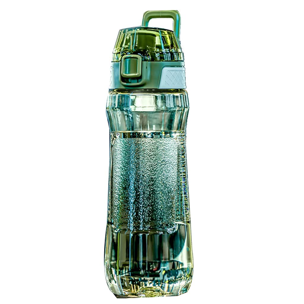 Portable Sport Water Bottle with Handle – Large Capacity Fitness Water Bottle for Gym, Hiking, Cycling, Outdoor Use – BPA-Free & Leak-Proof (Green,1000ml) - Image 1