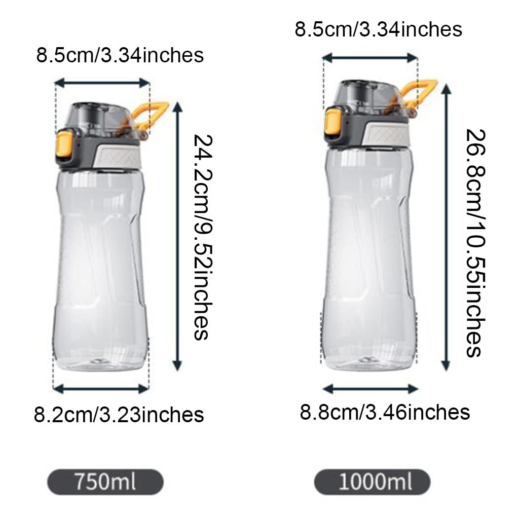 Portable Sport Water Bottle with Handle – Large Capacity Fitness Water Bottle for Gym, Hiking, Cycling, Outdoor Use – BPA-Free & Leak-Proof (Green,750ml) - Image 6