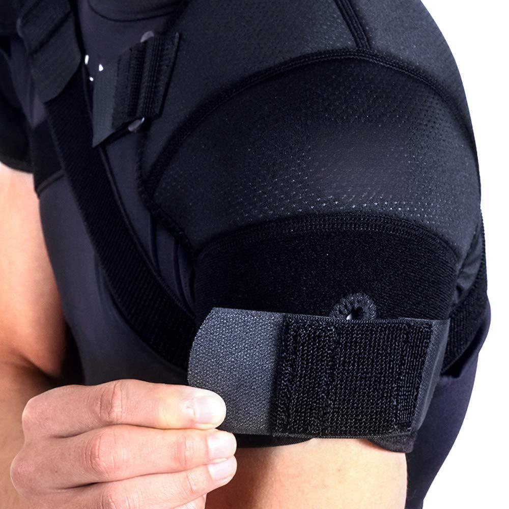 Black Dual Shoulder Support Brace with Adjustable Cross Straps – Neoprene Padding, Breathable Compression Sleeve for Joint Protection and Posture Correction (M) - Image 1