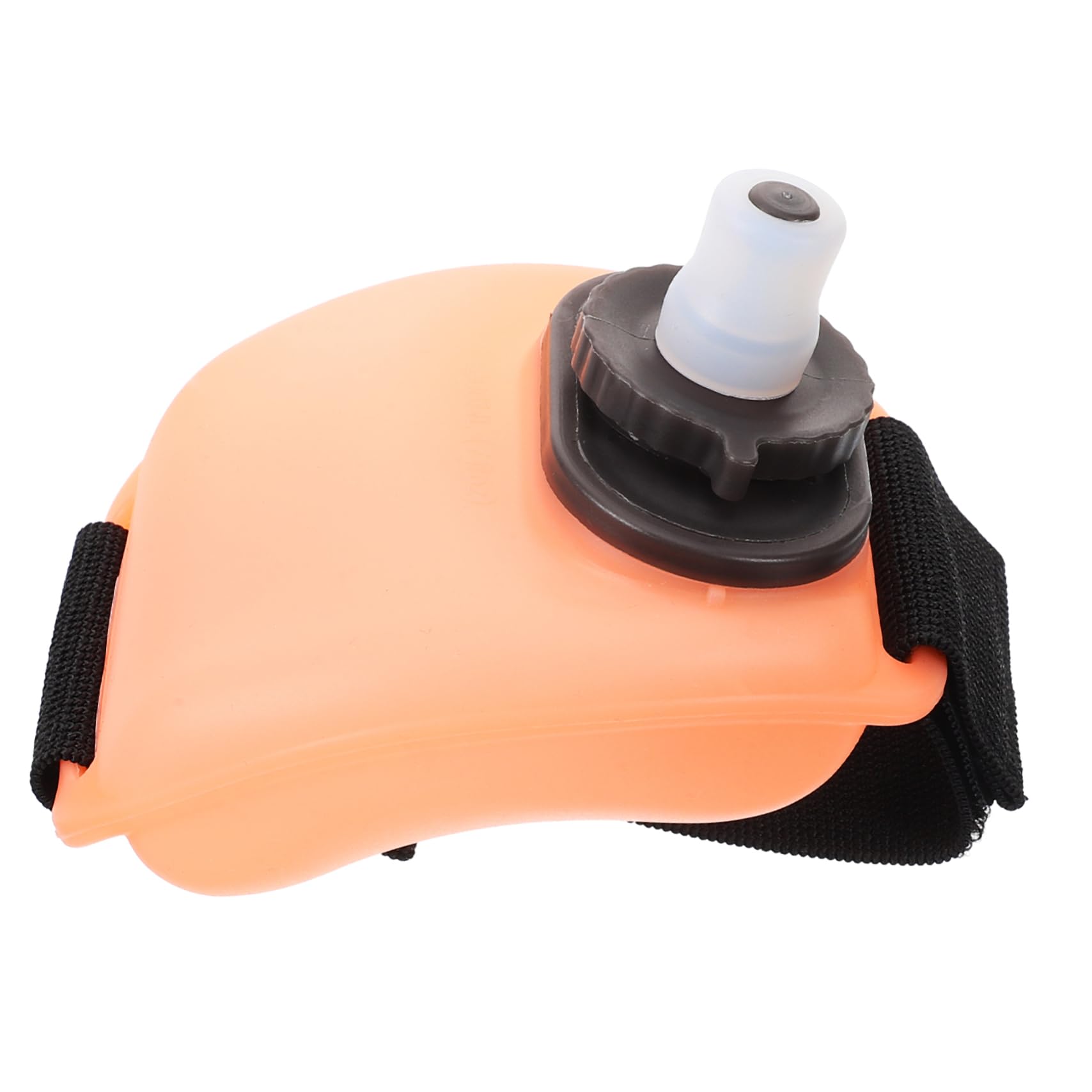 Wrist Water Bottle 7oz Hydration Flask – Hands-Free Leak-Proof Silicone Drink Container for Running, Cycling, Hiking & Fitness Training (Orange) - Image 1