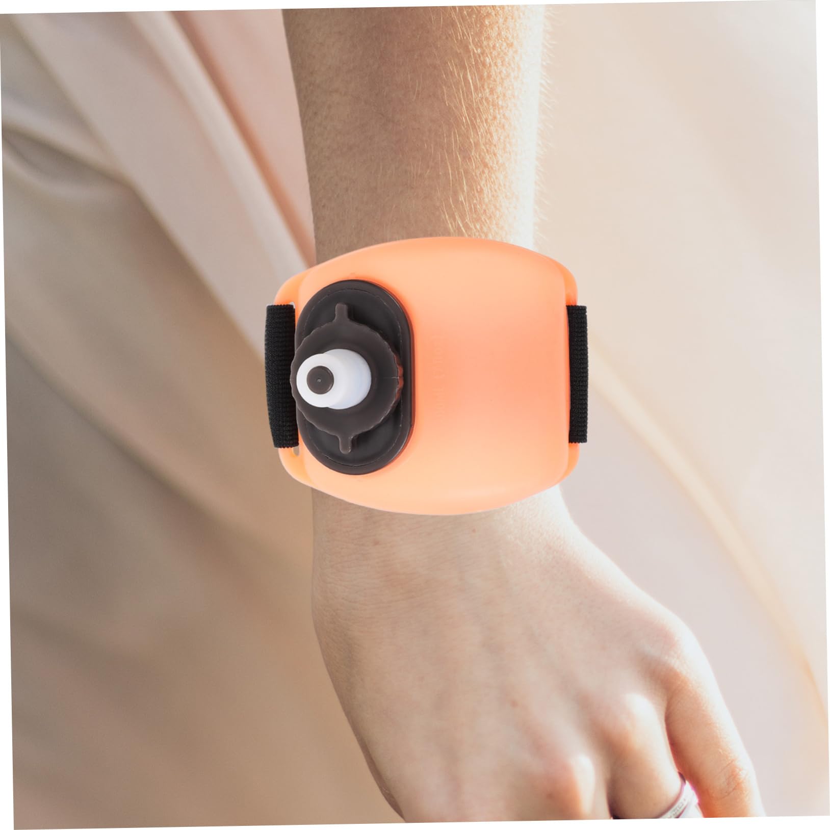Wrist Water Bottle 7oz Hydration Flask – Hands-Free Leak-Proof Silicone Drink Container for Running, Cycling, Hiking & Fitness Training (Orange) - Image 4