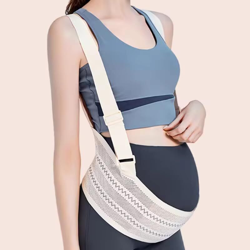 Maternity Belly Support Band for Waist 96-110cm – Adjustable Prenatal Abdominal Brace with Breathable Mesh Fabric and Heart-Shaped Cushion Pad, Lightweight Pregnancy Waist Belt for Daily Comfort (Pink,XL) - Image 2