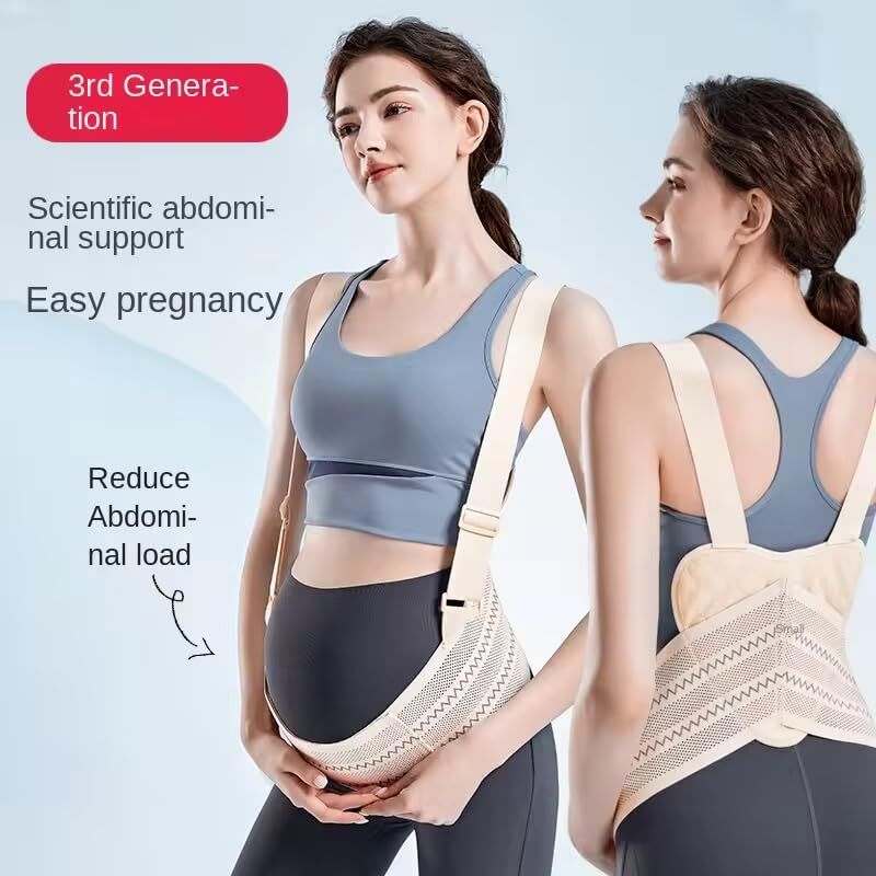 Maternity Belly Support Band for Waist 96-110cm – Adjustable Prenatal Abdominal Brace with Breathable Mesh Fabric and Heart-Shaped Cushion Pad, Lightweight Pregnancy Waist Belt for Daily Comfort (Pink,XL) - Image 5