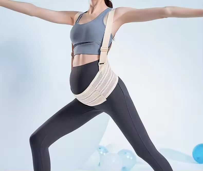 Maternity Belly Support Band for Waist 106-120cm – Adjustable Prenatal Abdominal Brace with Breathable Mesh Fabric and Heart-Shaped Cushion Pad, Lightweight Pregnancy Waist Belt for Daily Comfort (Pink,XXL) - Image 3