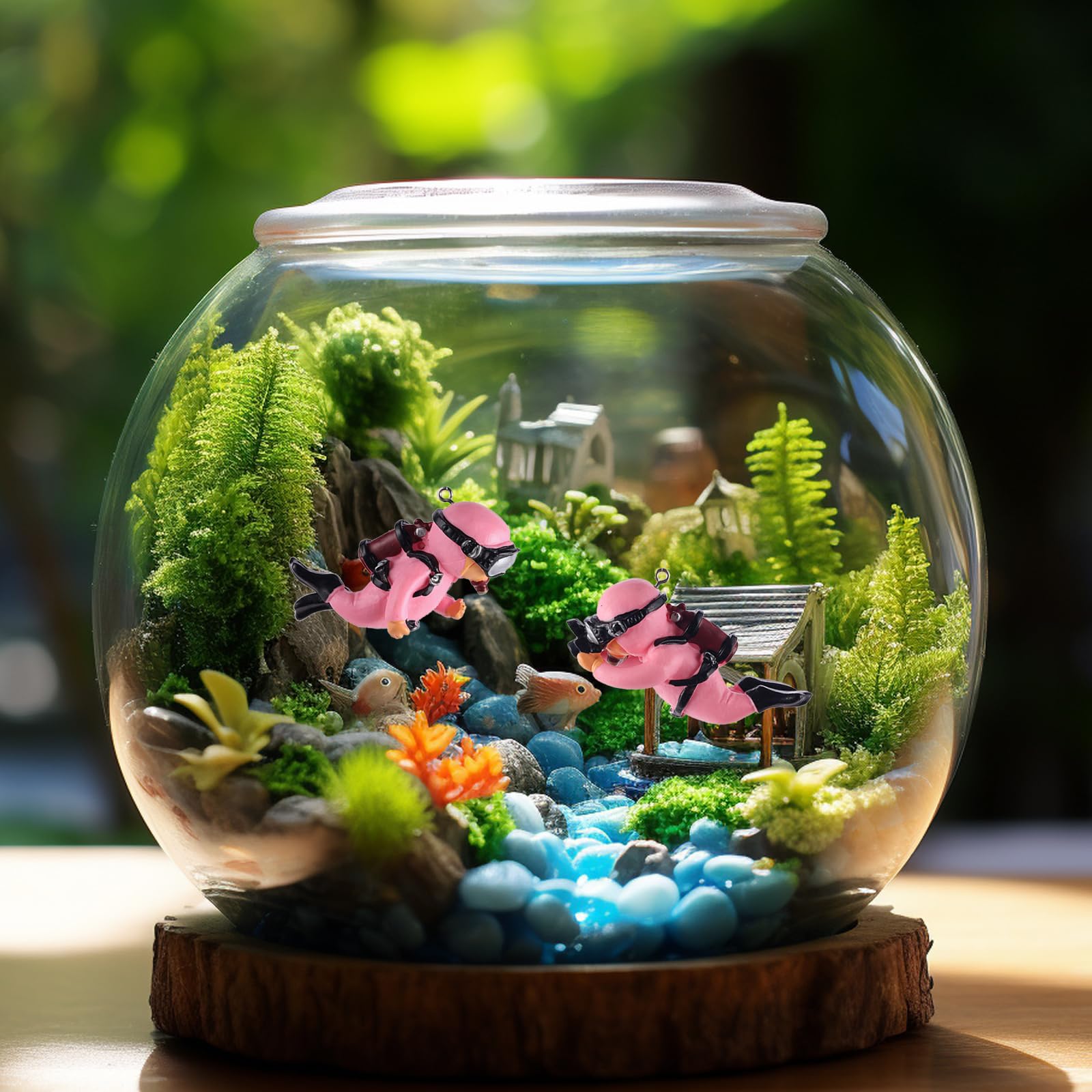 5-Piece Floating Aquarium Diver Decor Set – Cute Underwater Explorer Ornaments with Adjustable Buoyancy for Fish Tank, Aquatic Decoration (Red,Green,Orange,Blue,Purple) - Image 2