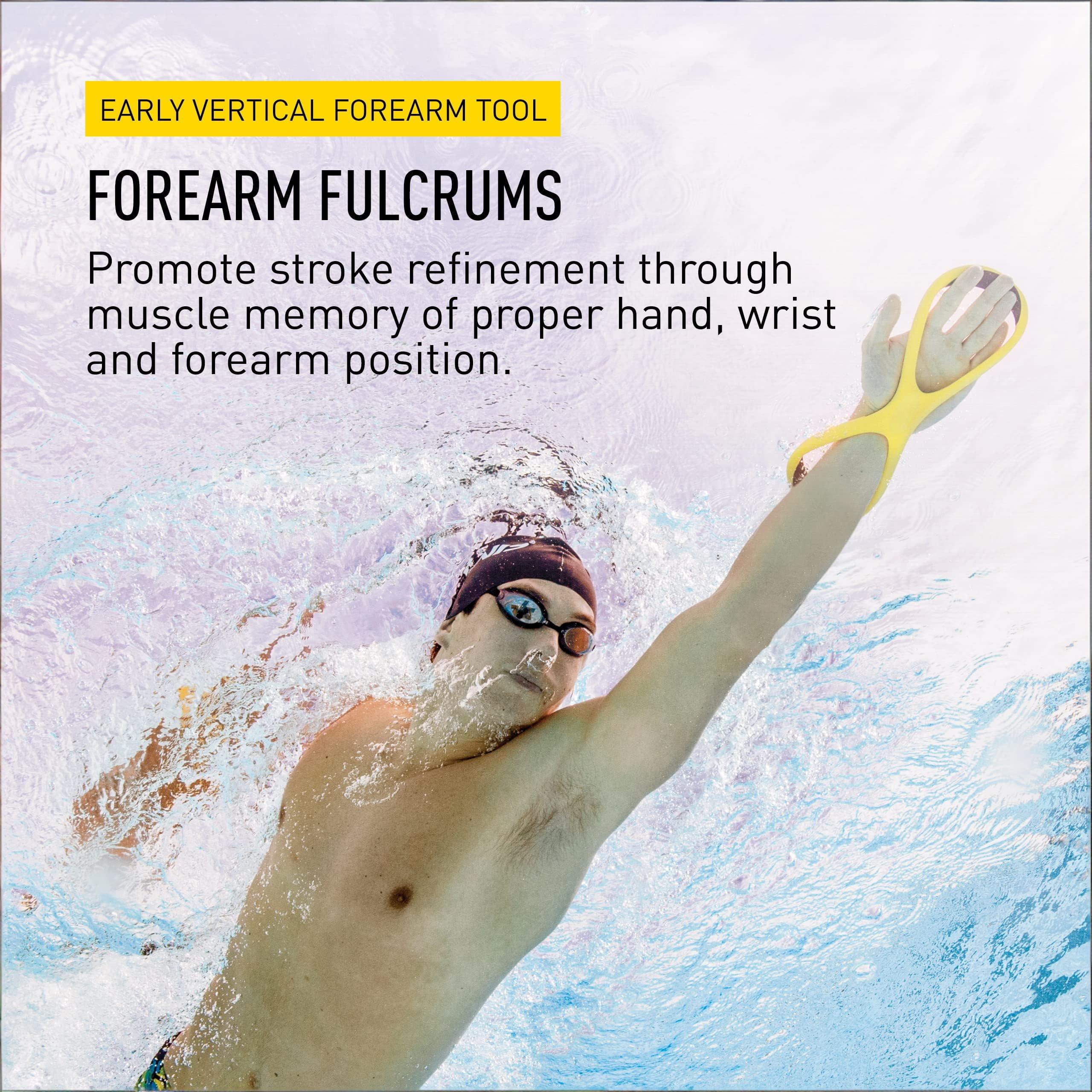 Swimming Forearm Fulcrum Trainer – Figure-8 Design for Early Vertical Forearm (EVF) Technique, Improves Stroke Efficiency & Reduces Shoulder Stress (Yellow,Adult) - Image 2