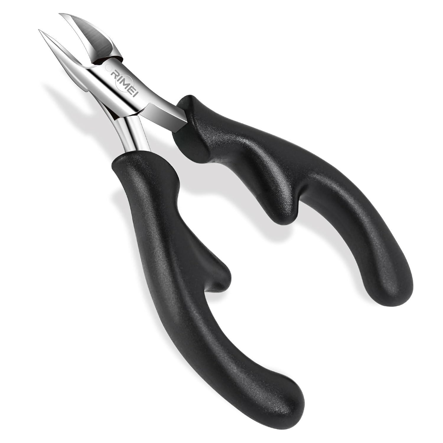 Professional Eagle-Beak Nail Nipper for Thick & Ingrown Toenails – Stainless Steel Cutters with 25° Curved Edge, Anti-Slip ABS Handle, Built-In Spring, Washable Design, Dermatologist-Recommended Foot Care Tool (Black) - Image 1