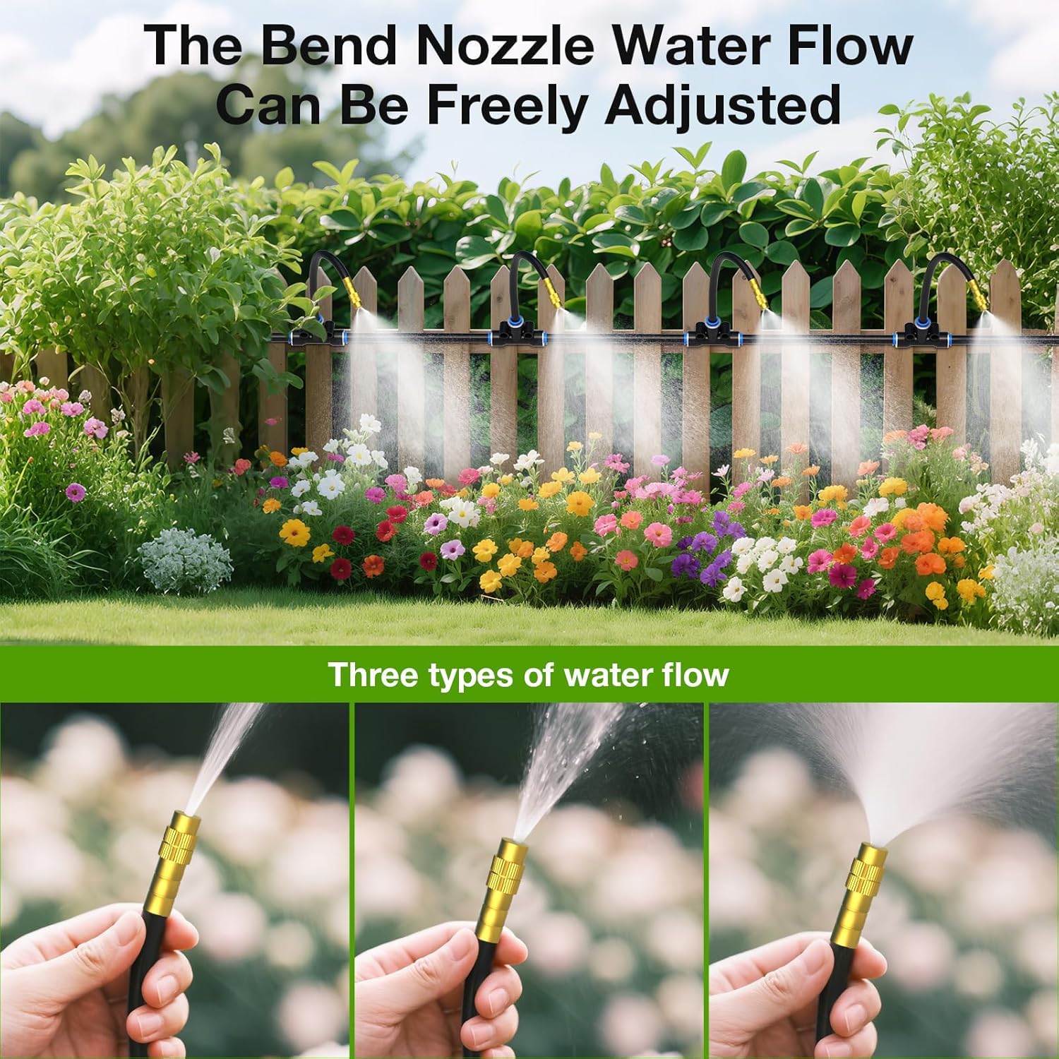 Drip Irrigation System, No 1/4 Pipe, only 6pcs Adjustable Copper Nobbles and 6pcs Quick Connectors - Image 4