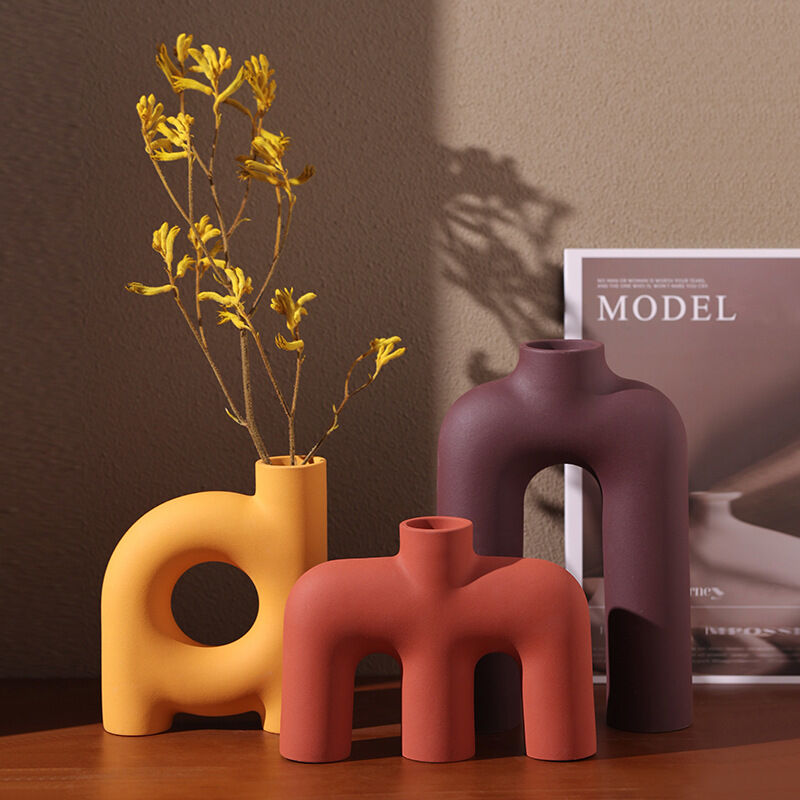 Tubular Letter Vase Set（3-Piece ） – Modern Ceramic Decor for Living Room, Dining Table & TV Stand | Other Luxury Styles Available in Store - Image 5