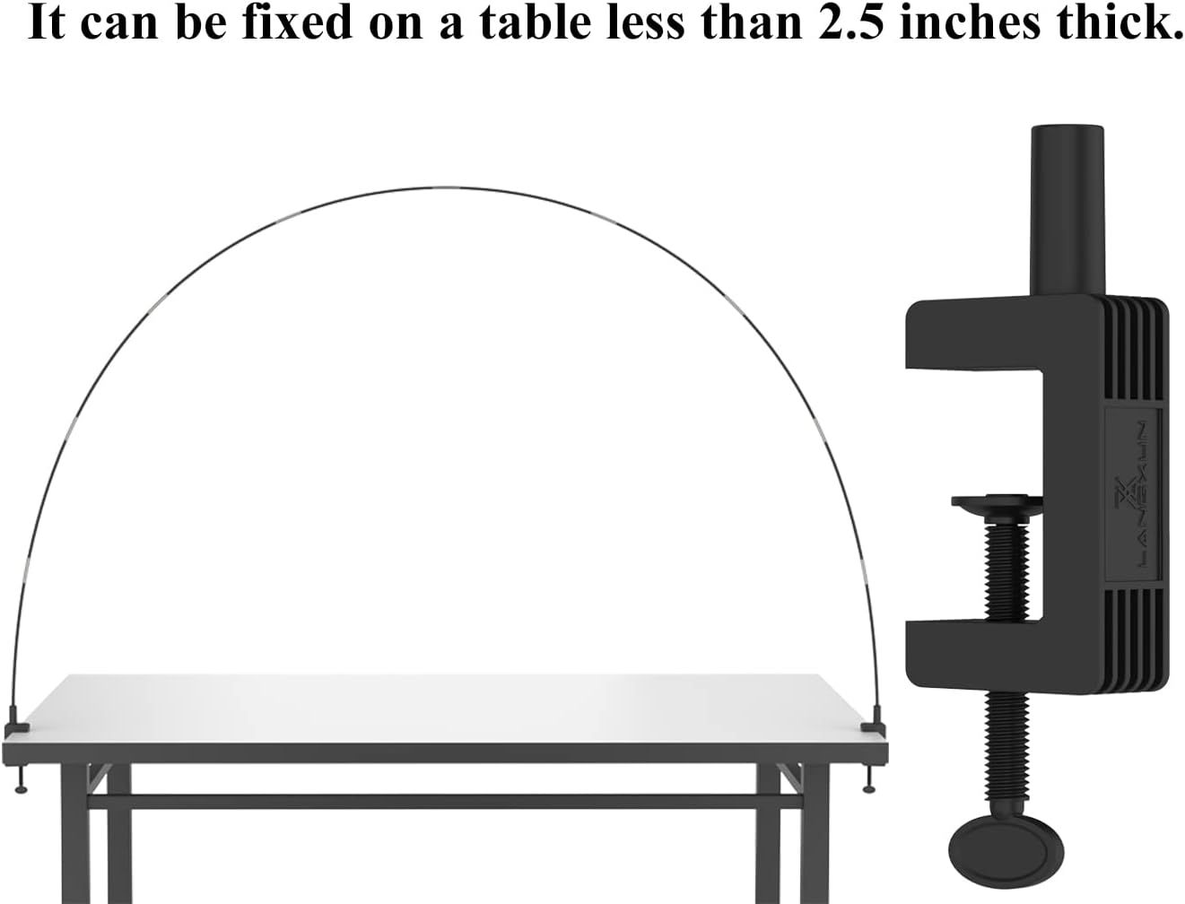Tabletop Balloon Arch Kit with Adjustable Fiber Rods & Plastic Ring Clips for Birthday Wedding Graduation Party Decorations (Black) - Image 2