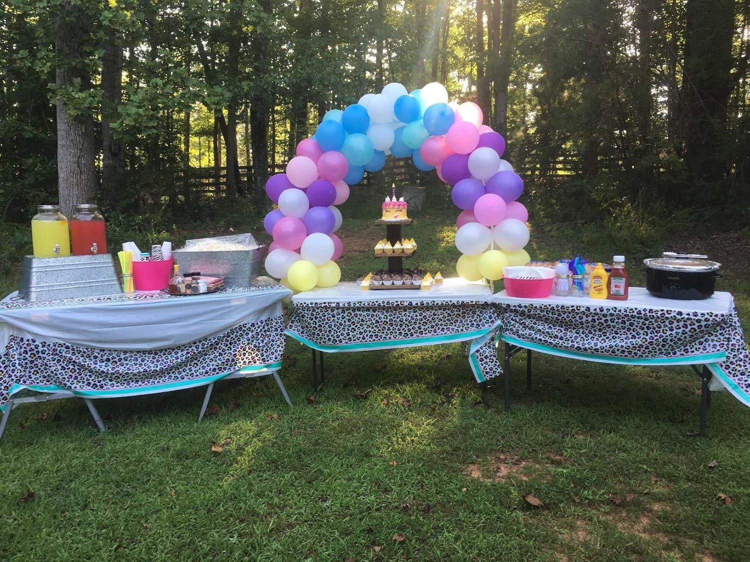 Tabletop Balloon Arch Kit with Adjustable Fiber Rods & Plastic Ring Clips for Birthday Wedding Graduation Party Decorations (Black) - Image 7