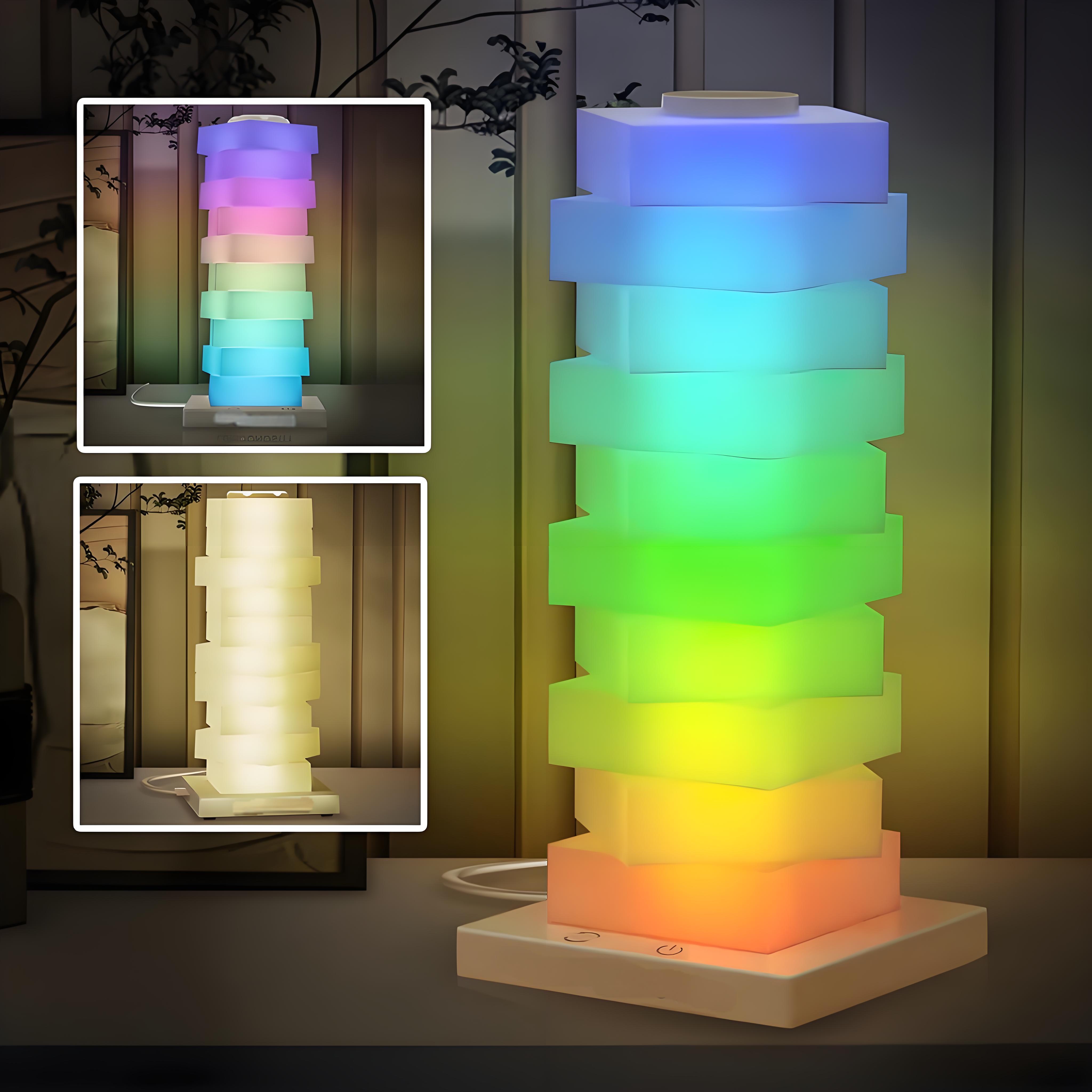 Customizable RGB Cube Lamp: USB-Powered LED Tower Light for Australian Gamerooms, Bedrooms & Room Decor - Image 1