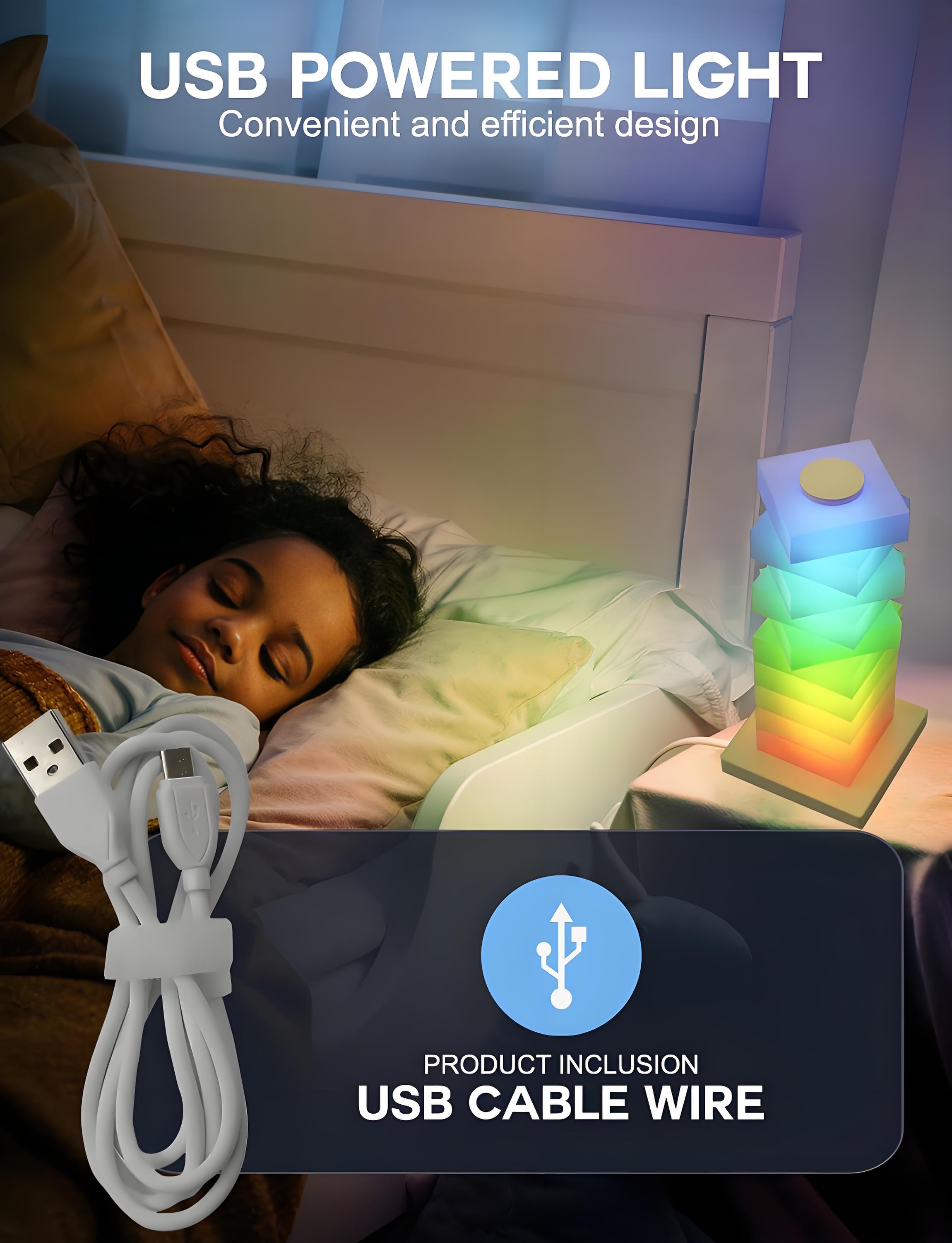 Customizable RGB Cube Lamp: USB-Powered LED Tower Light for Australian Gamerooms, Bedrooms & Room Decor - Image 3