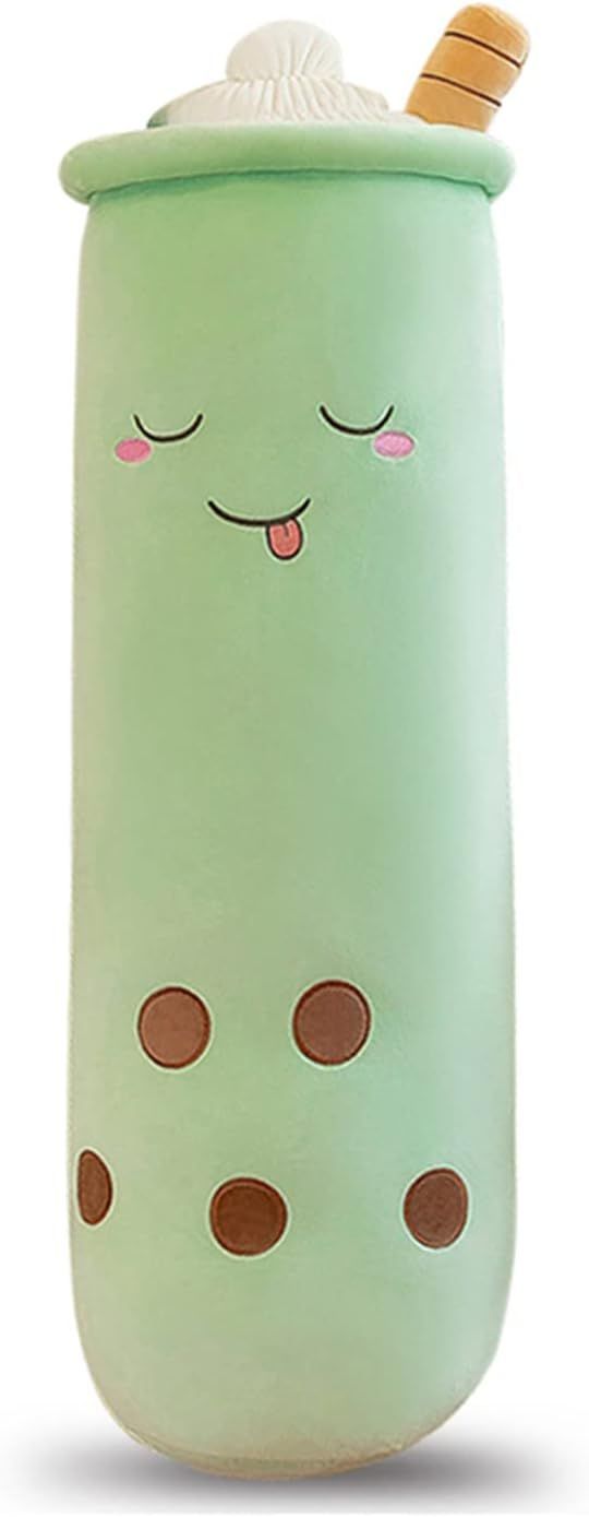 Bubble Tea Plush Pillow Soft Plush Toy Skin-Friendly Pillow Multiple Sizes Cute - Green - Size 36in - Image 1