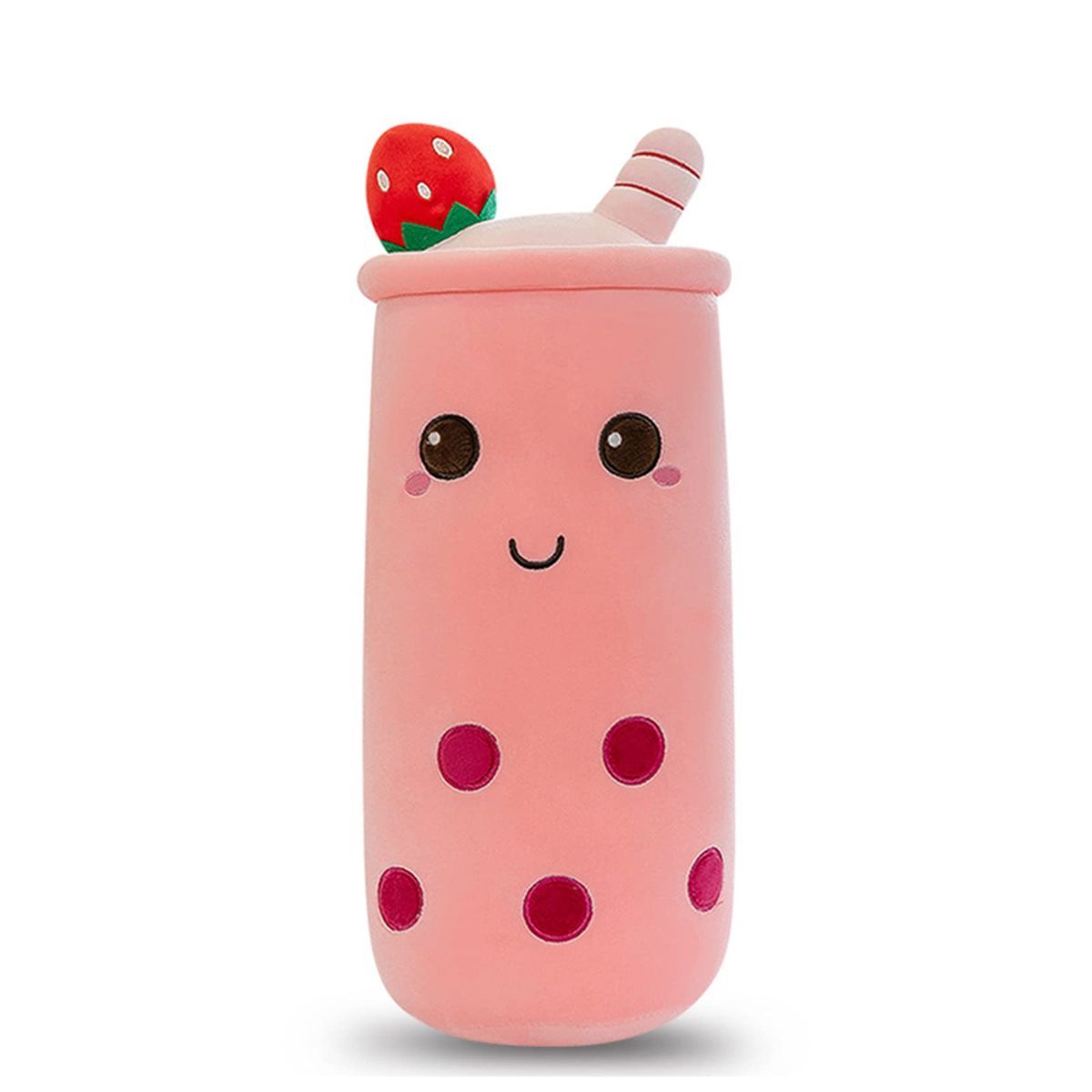 Bubble Tea Plush Pillow Soft Plush Toy Skin-Friendly Pillow Multiple Sizes Cute - Pink - Size 43in - Image 1