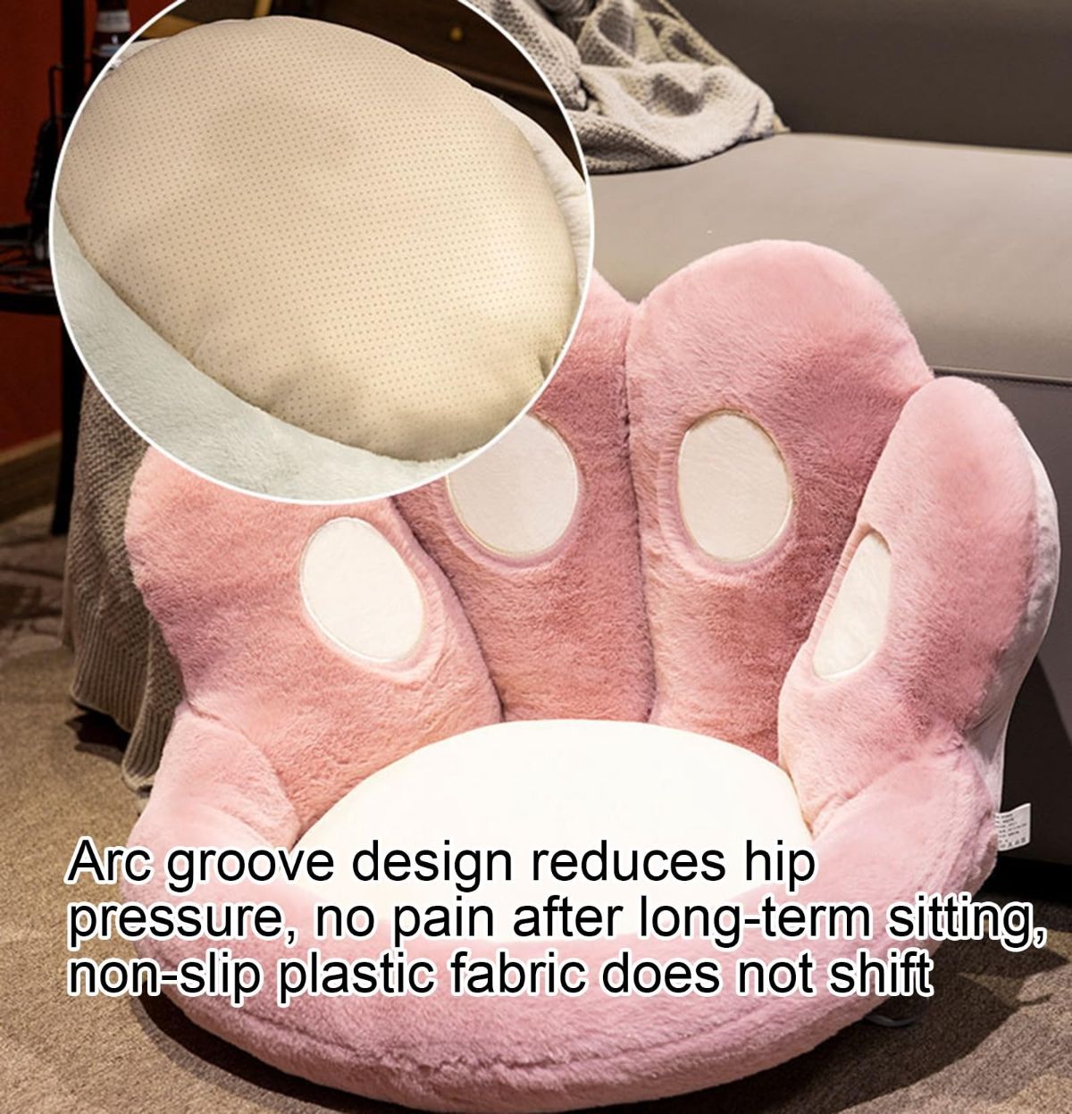 Cat Paw Cushion Chair Cushion Plush Cushion Home Decor Gift For Her Versatile - Gray - Size 55*50*40cm - Image 6