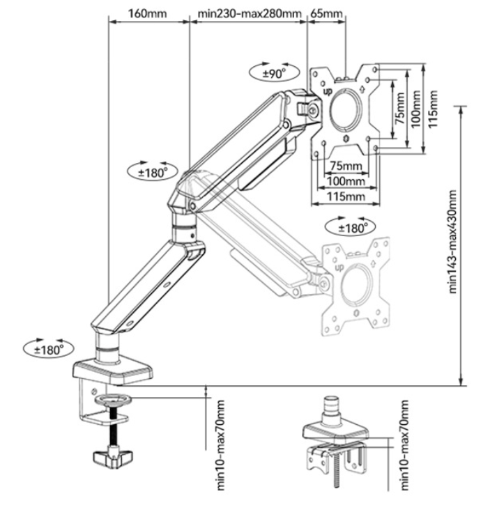 Dual Monitor Arm: 360° Rotatable, Space-Saving Desk Mount for Dual Screens, Ideal for Aussie Home & Office - Image 8