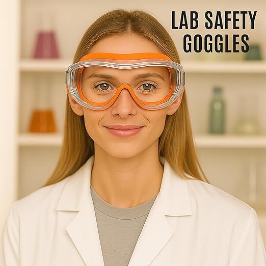 Christmas gifts Anti-Fog Safety Goggles, Outdoor Wind & Dust Protection, Clear Vision Lab & Work Goggles for Aussies(black) - Image 4