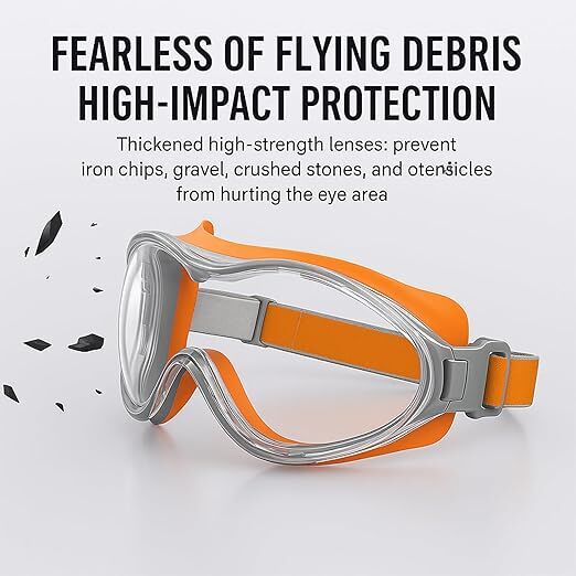 Christmas gifts Anti-Fog Safety Goggles, Outdoor Wind & Dust Protection, Clear Vision Lab & Work Goggles for Aussies(black) - Image 6