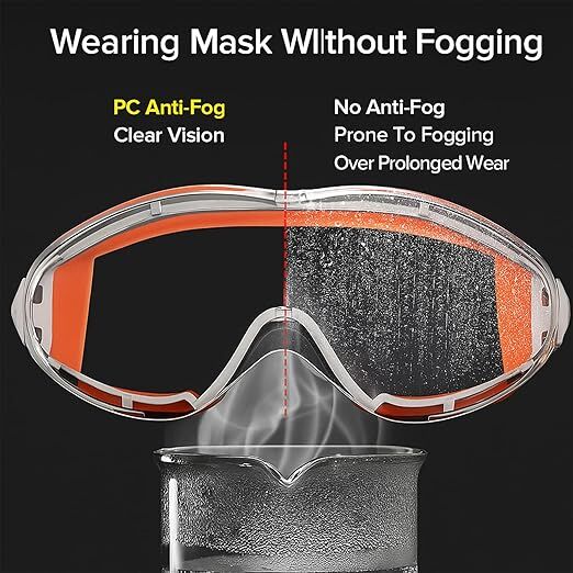 Christmas gifts Anti-Fog Safety Goggles, Outdoor Wind & Dust Protection, Clear Vision Lab & Work Goggles for Aussies(blue) - Image 5