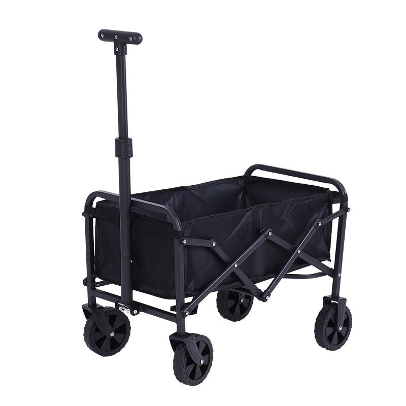 Foldable Camping Wagon: Retractable Handle, Lightweight Design for Outdoor Trips, Beach & Picnics - Image 1
