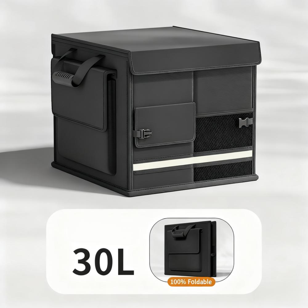 Foldable Car Trunk Organiser, 30L/60L Large Capacity Storage Box for Auto Boot, Multi-functional Cargo Container - Image 1