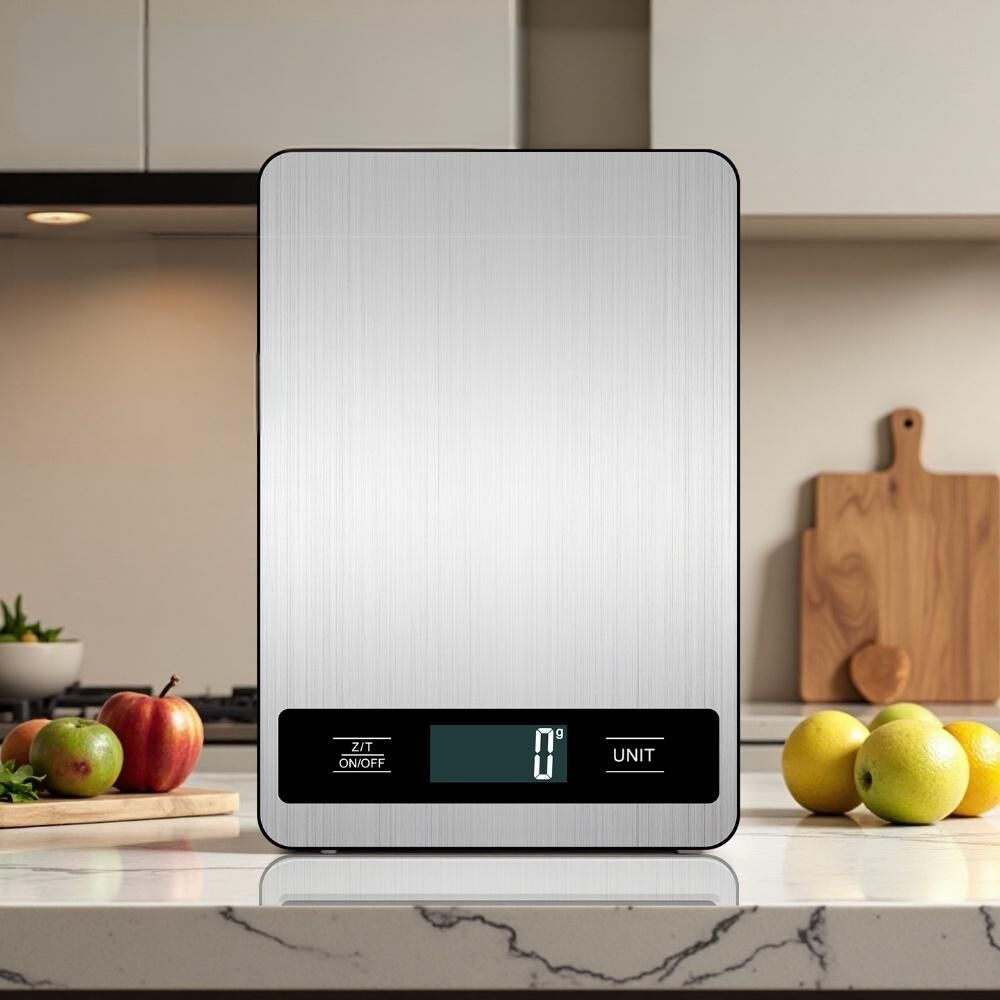 10kg/1g Precision Kitchen Scale: Ultra-Thin, Multi-Unit, Stainless Steel for Aussie Home Cooks - Image 1