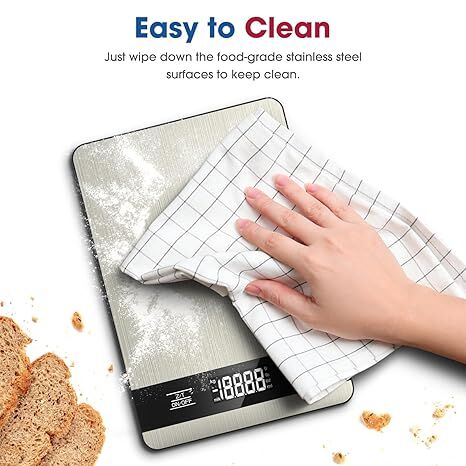 10kg/1g Precision Kitchen Scale: Ultra-Thin, Multi-Unit, Stainless Steel for Aussie Home Cooks - Image 5