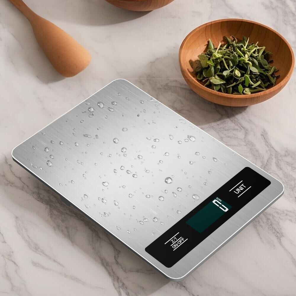 10kg/1g Precision Kitchen Scale: Ultra-Thin, Multi-Unit, Stainless Steel for Aussie Home Cooks - Image 1