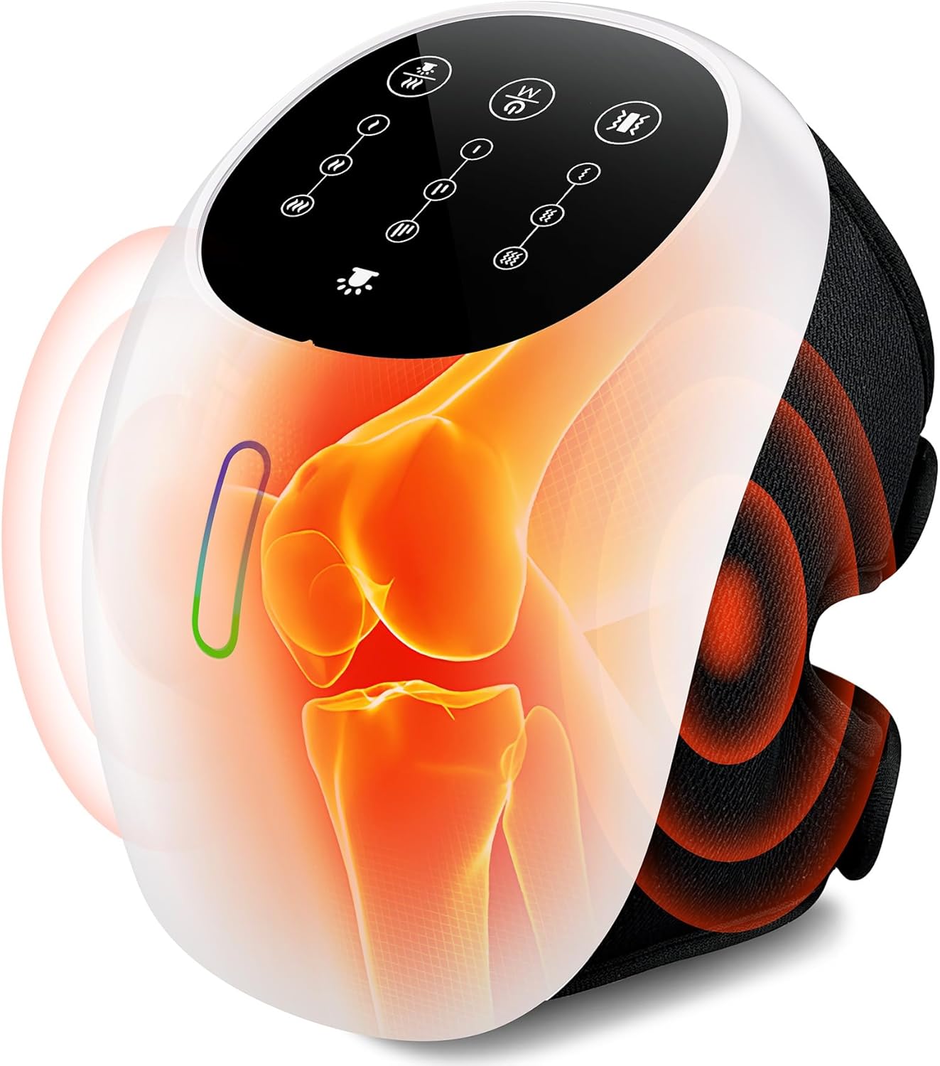 Cordless 360° Knee Massager: 3 Intensity Levels, Comfortable Wrap Design for Athletes, Seniors & Active Adults - Image 1