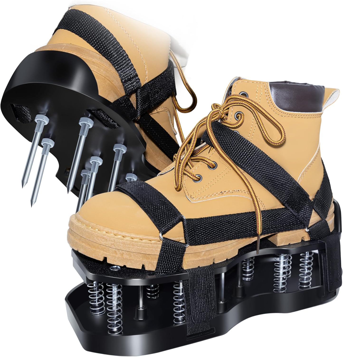 Lawn Aerator Shoes with Spring Base & Spikes: Adjustable Strap, Double-Layer Design for Healthy Lawns in Australian Gardens - Image 1