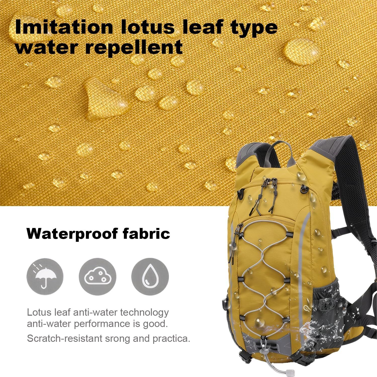 Small Hiking Backpack Lightweight Waterproof Daypack for Camping Cycling Fitness Outdoor Sports - Women Men Teens - Image 8