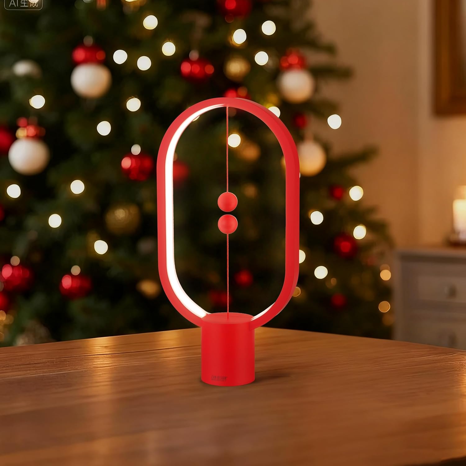 Red Magnetic Balance LED Table Lamp: USB-Powered, Dimmable Eye-Care Light with Award-Winning Design for Australian Homes & Offices - Image 3