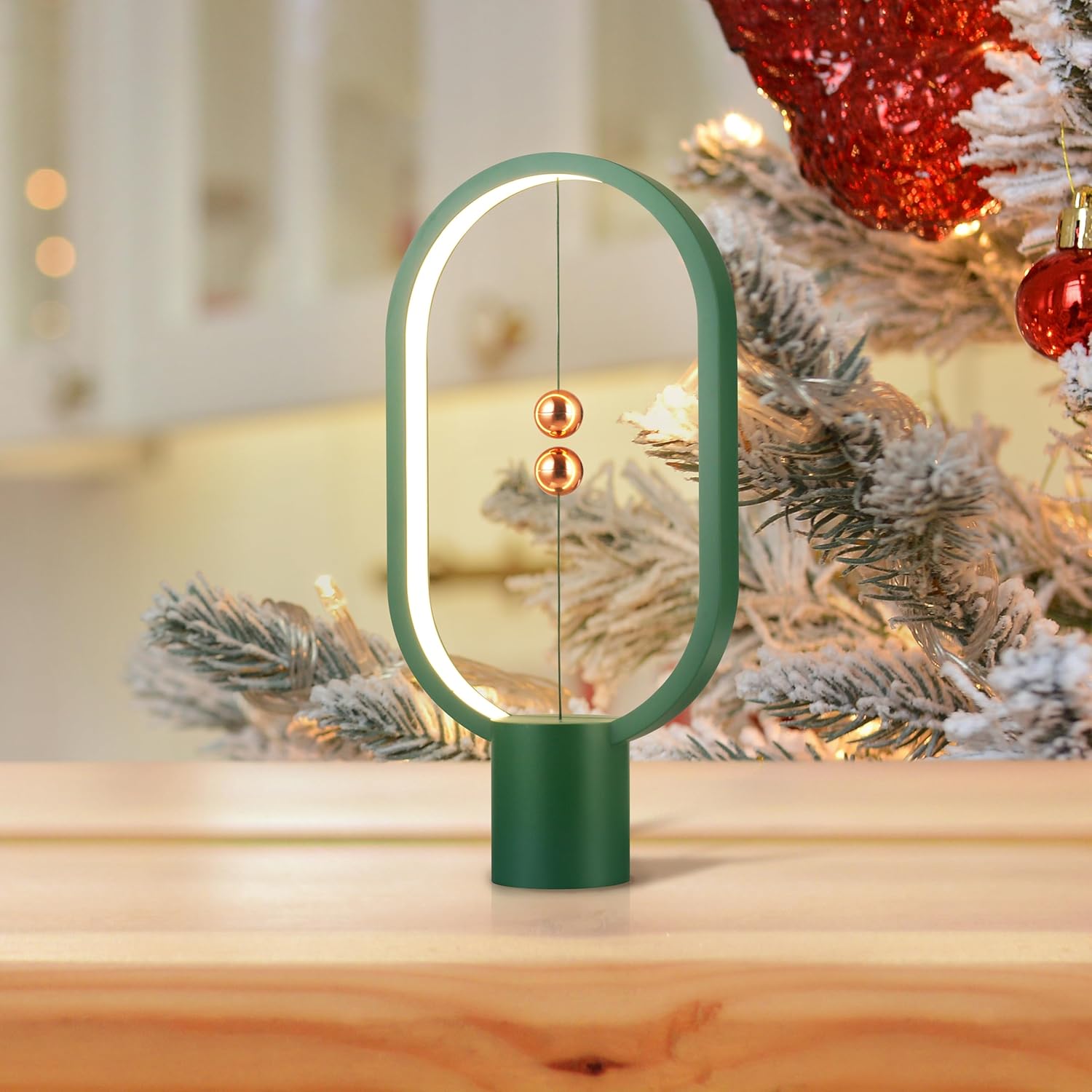 Green Magnetic Balance LED Table Lamp: USB-Powered, Dimmable Eye-Care Light with Award-Winning Design for Australian Homes & Offices - Image 1
