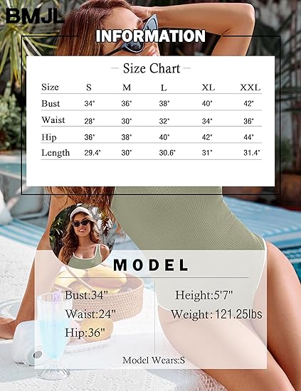 Women's Matcha Green One Piece Swimsuit with White Trim: Adjustable Strap, Ribbed, High Cut for Sports & Beach（XXL） - Image 6