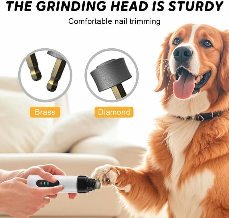 Pet products Silent Groom Pro Nail Grinder, 2025 New Dog Nail Trimmer, USB Rechargeable Pet Nail Grinder, Dog Nail Trimmers, Pet Paws Grooming Smoothing Tool - Image 3
