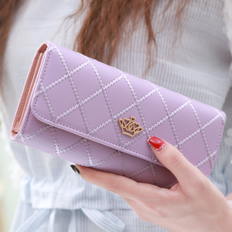 Christmas gift Women's Quilted Leather Wallet, Stylish Long Clutch with Heart Accent, for Cards & Cash Organization（red） - Image 8
