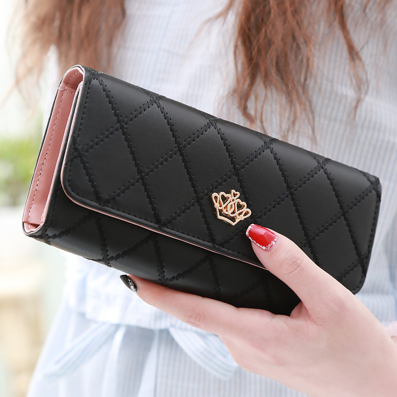 Christmas gift Women's Quilted Leather Wallet, Stylish Long Clutch with Heart Accent, for Cards & Cash Organization（yellow） - Image 5