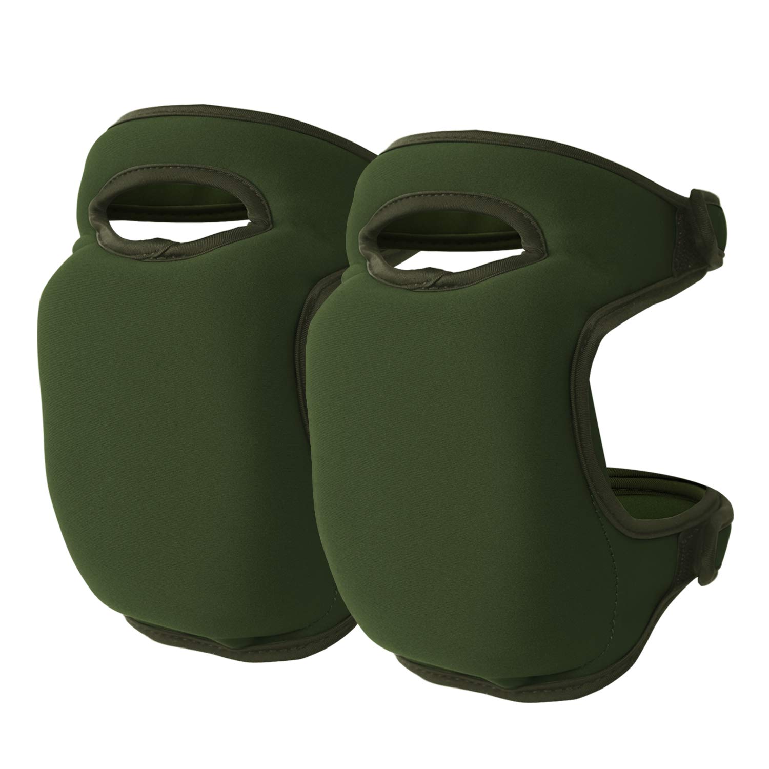 Olive Green Gardening Knee Pads (2-Pack): Ultra-Thick Memory Foam, Adjustable Straps – Ideal for Gardening, Cleaning, Flooring & Work - Image 1