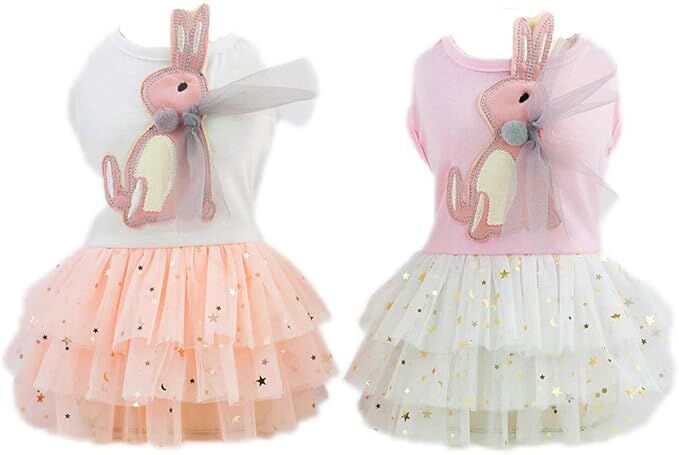 pet products Small Dog Dress Female Tiny Puppy Clothes Girl Tutu for Dogs Dresses Harness Birthday Apparel（Chest circumference47cm, back length35cm, neck circumference32cm） - Image 2